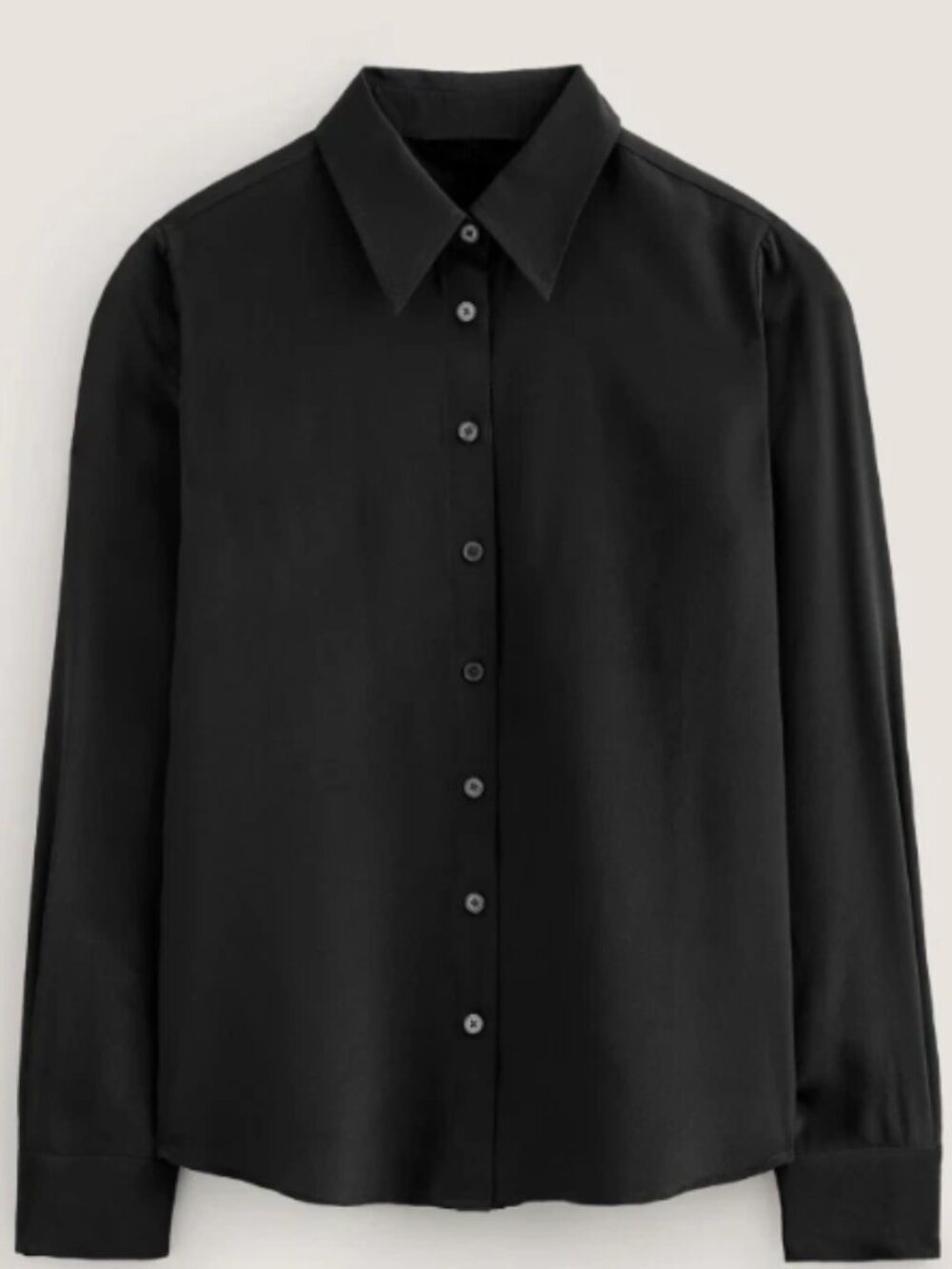 Boden Women’s Sienna Silk Shirt- Black 2R - Picture 2 of 4